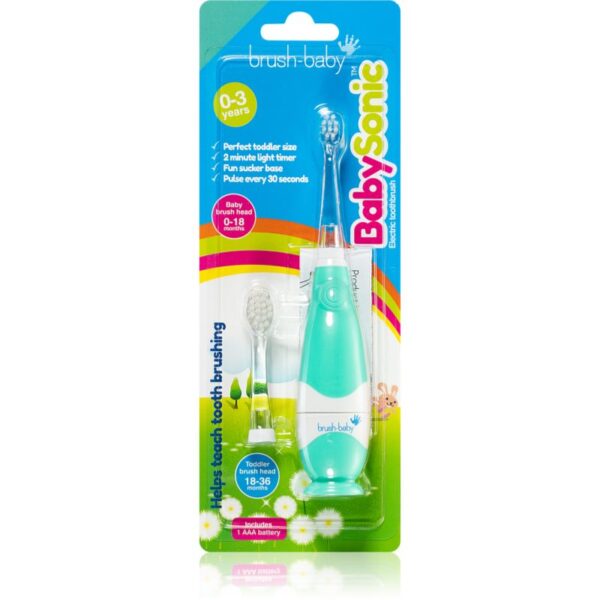 Brush Baby BabySonic periuta de dinti electrica pentru copii 0 - 36 luni Teal 1 buc-ro