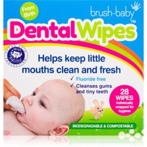 Brush Baby DentalWipes șervețele pentru dinti pentru copii 28 buc-ro