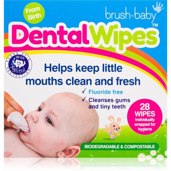 Brush Baby DentalWipes șervețele pentru dinti pentru copii 28 buc-ro