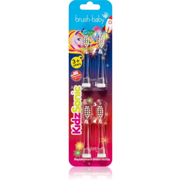 Brush Baby KidzSonic capete de schimb pentru periuta de dinti pentru copii de 3 ani 4 buc-ro