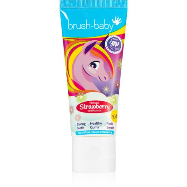 Brush Baby Natural Strawberry Pasta de dinti pentru copii. cu aroma de capsuni de 3 ani 50 ml-Țena
