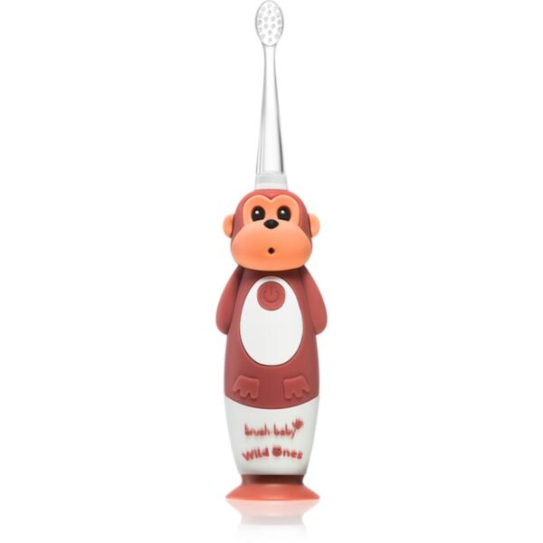 Brush Baby WildOnes WildOne periuta de dinti electrica + 2 capete de schimb pentru copii Monkey 1 buc-ro