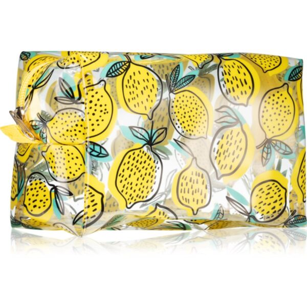 BrushArt Accessories Transparent cosmetic bag geantă de cosmetice transparentă Lemon 1 buc-Țena
