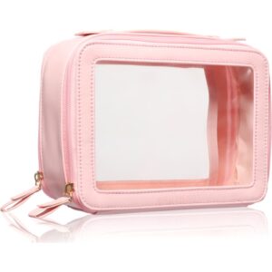 BrushArt Accessories Transparent make-up case servietă pentru cosmetice Pink 1 buc-Țena