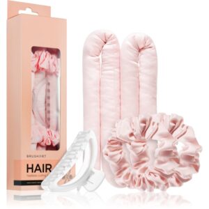 BrushArt Hair Heatless hair curling set set pentru ondularea părului Pink-Țena