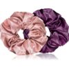 BrushArt Hair Large satin scrunchie set Elastice pentru par Pink & Violet-ro