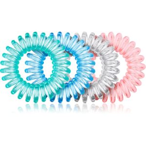 BrushArt Hair Rings Elastice pentru par Clear Mix 4 buc-ro