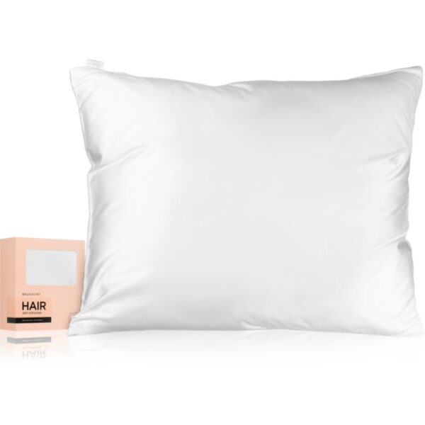 BrushArt Hair Satin pillowcase față de pernă satin White 50x60 cm-Țena