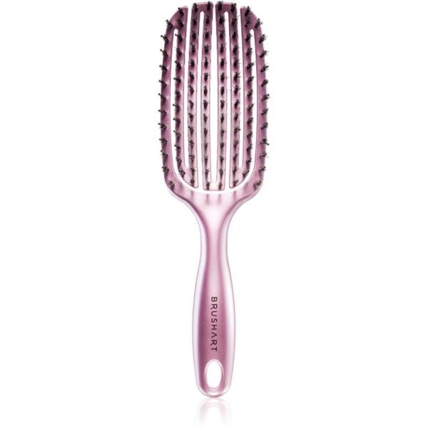 BrushArt Hair Vent blowdry hairbrush with boar bristles perie de par cu peri de nailon și de mistreț Medium 1 buc-Țena