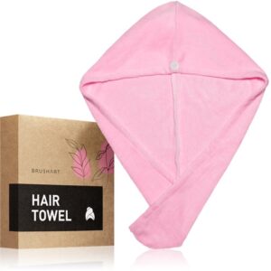 BrushArt Home Salon Hair towel prosop pentru păr Pink-Țena