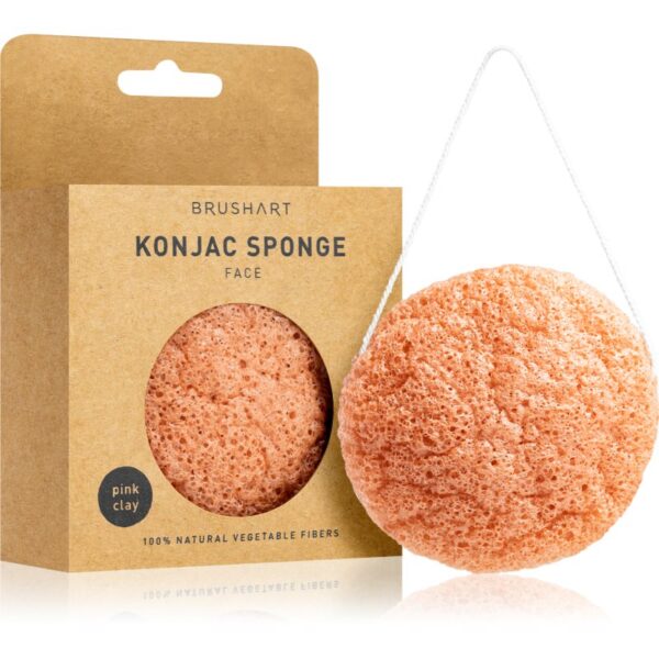 BrushArt Home Salon Konjac sponge burete exfoliant blând faciale Pink Clay 5 g-Țena