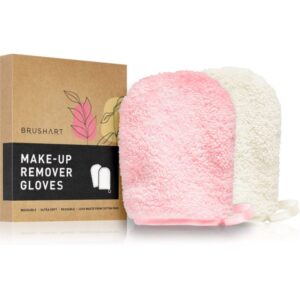 BrushArt Home Salon Make-up remover gloves mănuși demachiante pentru make-up PINK