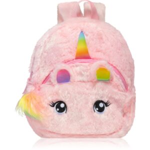 BrushArt KIDS Fluffy unicorn backpack Small rucsac pentru copii Pink (20 x 23 cm) 1 buc-ro