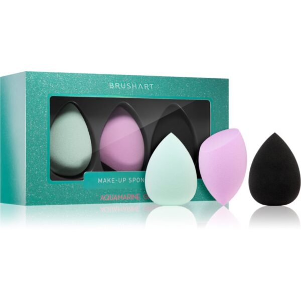 BrushArt Make-up Sponge Set burete pentru machiaj AQUAMARINE GREEN-ro