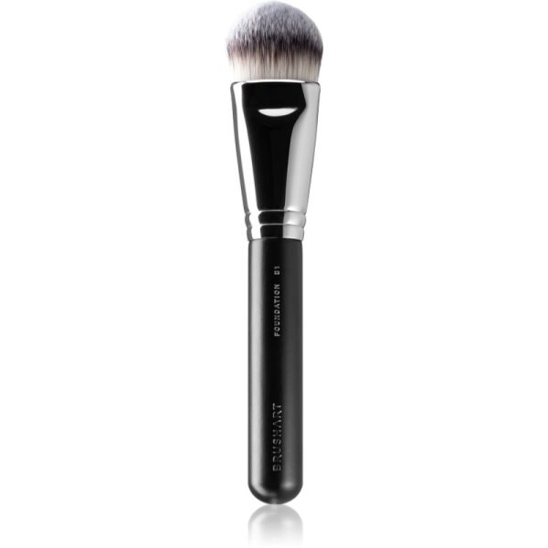 BrushArt Professional B1 Flat foundation brush pensula pentru aplicarea produselor cu consistenta lichida sau cremoasa B1 1 buc-Țena