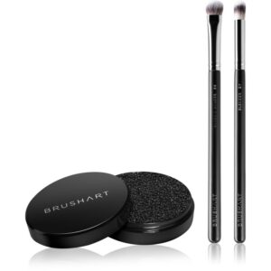 BrushArt Professional Eyeshadow brush set with brush cleaning sponge set de pensule pentru machiajul ochilor-ro