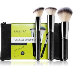BrushArt Professional Full Face brush set with makeup pouch set de pensule cu geantă Black-ro