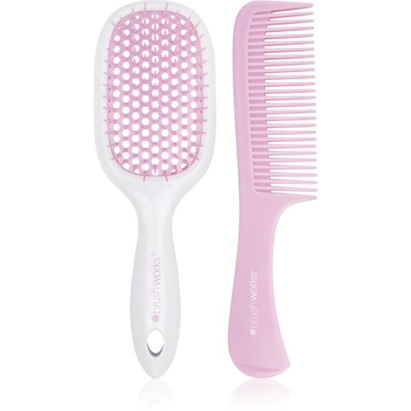 Brushworks Blowdry Brush and Comb set pentru păr-Țena