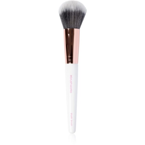 Brushworks Blush Brush White & Gold pensula pentru aplicare fard obraz 1 buc-Țena