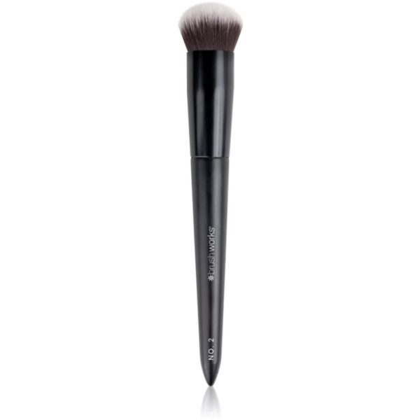 Brushworks Buffing Foundation Brush pensula pentru machiaj tip NO. 2 1 buc-ro