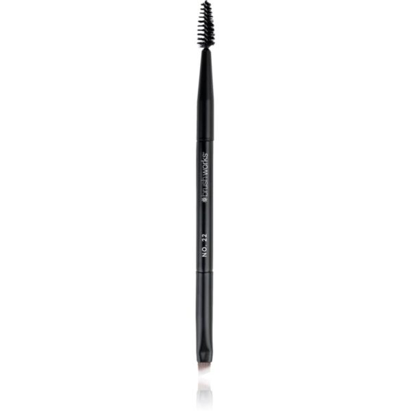 Brushworks Double Ended Brow Brush And Spoolie perie de sprâncene cu două capete NO. 22 1 buc-ro