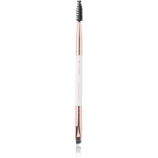 Brushworks Double Ended Brow Brush perie pentru modelarea sprâncenelor cu pensula 1 buc-ro