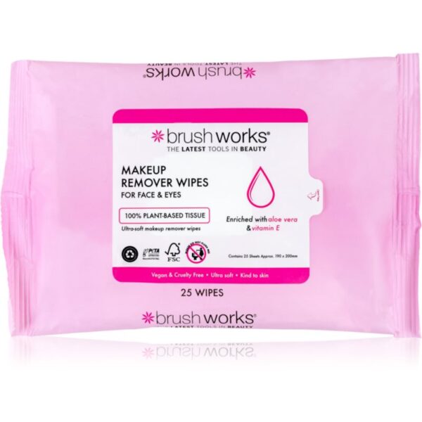 Brushworks Makeup Remover Wipes șervețele demachiante pentru make-up 25 buc-ro