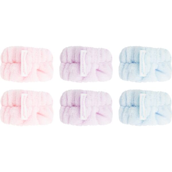 Brushworks Pastel Microfibre Wrist Wash Bands brățară absorbantă pentru spălarea feței 6 buc-Țena
