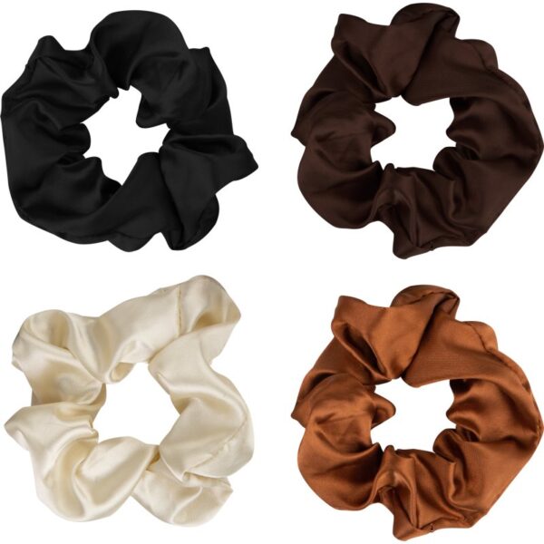 Brushworks Satin Scrunchies Natural Elastice pentru par-ro