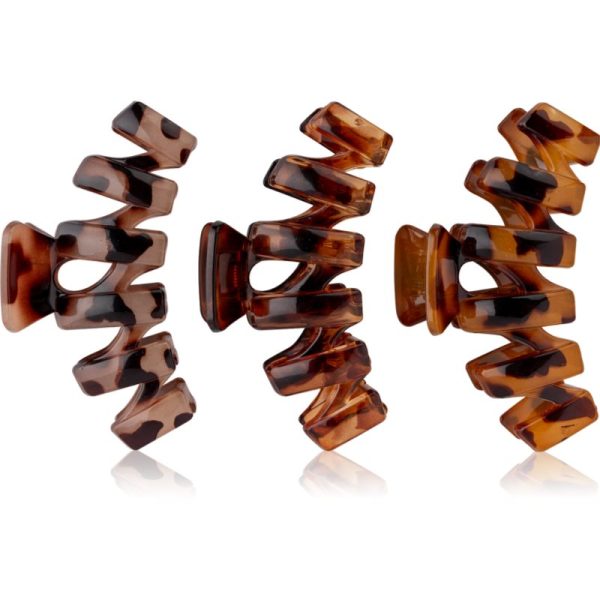 Brushworks Tortoiseshell Claw Clips clama de par 3 buc-ro