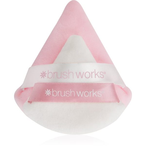 Brushworks Triangular Powder Puff Duo puf pentru pudra-ro
