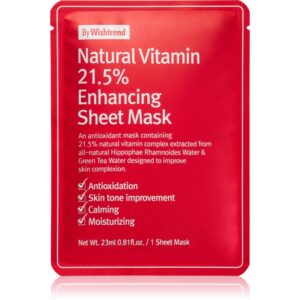 By Wishtrend Natural Vitamin mască textilă fortifiantă 23 ml-ro
