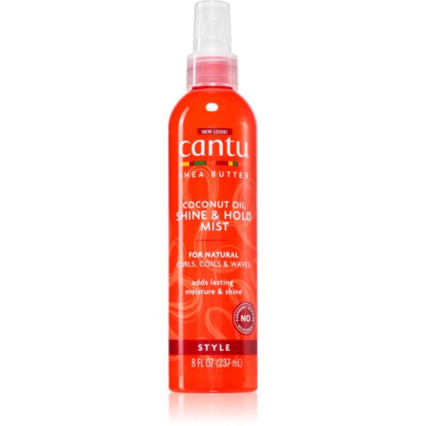 CANTU Shea Butter Shine&Hold mist bruma de corp hidratanta stralucire pentru parul ondulat si cret 237 ml-Țena
