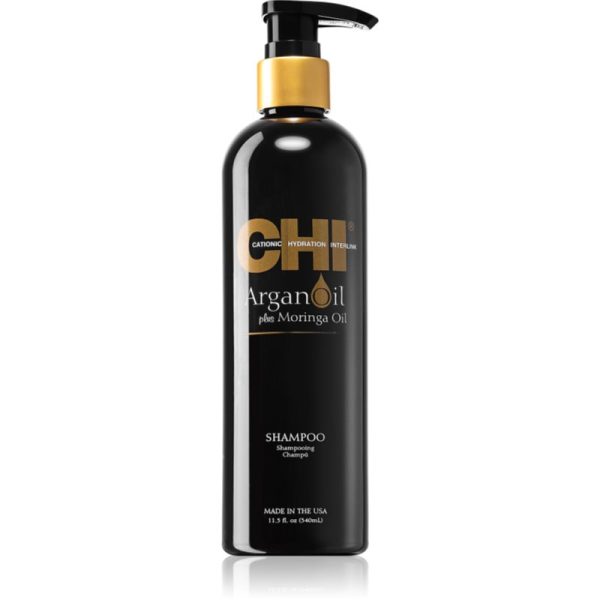 CHI Argan Oil Shampoo sampon hranitor pentru păr uscat și deteriorat 340 ml-ro