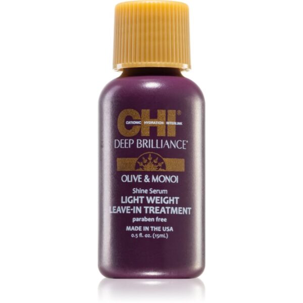 CHI Brilliance Shine Serum Lightweight Leave-in Ttreatment ser cu textura fina pentru un par stralucitor si catifelat 15 ml-ro