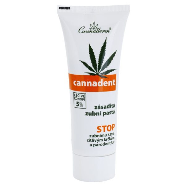 Cannaderm Cannadent Alkaline toothpaste pastă de dinți cu extract din plante cu ulei de canepa 75 g-ro