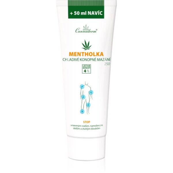 Cannaderm Mentholka hemp lubrication crema pentru masaj cu efect racoritor 250 ml-Țena