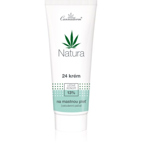 Cannaderm Natura Cream for Oily Skin crema de zi si de noapte pentru ten gras 75 g-Țena