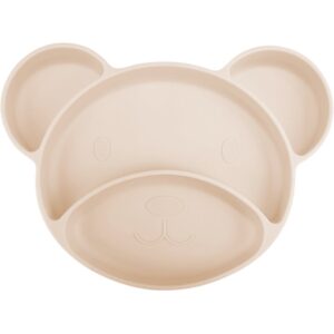 Canpol babies Bear farfurie compartimentată cu ventuză Beige 1 buc-Țena