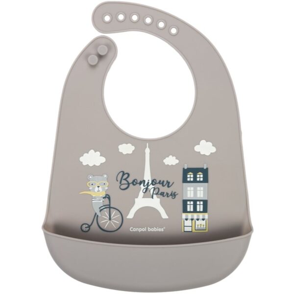 Canpol babies Bonjour Paris Bibs bavețică Beige 1 buc-Țena