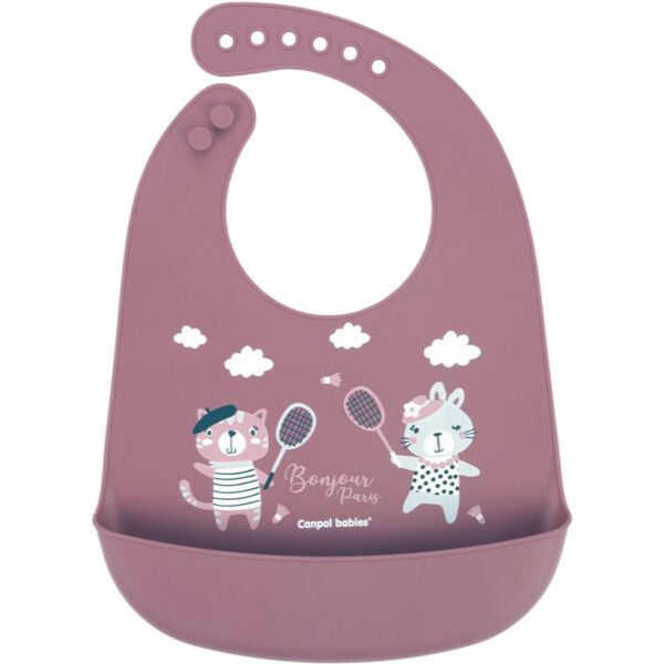 Canpol babies Bonjour Paris Bibs bavețică Pink 1 buc-Țena