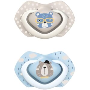 Canpol babies Bonjour Paris C 18 m+ suzetă Blue 2 buc-Țena