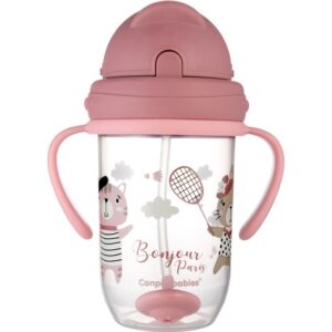 Canpol babies Bonjour Paris Cup ceasca cu pai Pink 270 ml-Țena