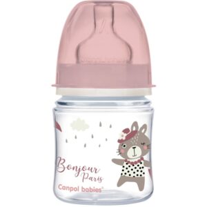 Canpol babies Bonjour Paris biberon pentru sugari 0m+ Pink 120 ml-Țena