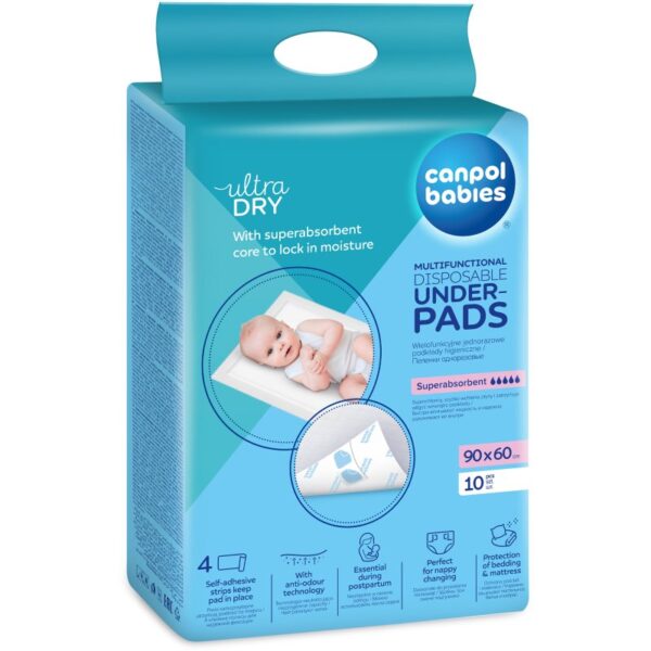 Canpol babies Disposable Underpads suport pentru schimbat scutecele de unică folosință Super Absorbent 10 buc-ro