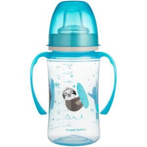 Canpol babies Exotic Animals cană pentru antrenament cu mânere 6+ m Blue 240 ml-ro