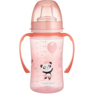 Canpol babies Exotic Animals cană pentru antrenament cu mânere 6+ m Pink 240 ml-ro
