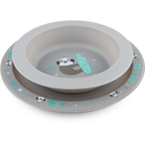 Canpol babies Exotic Animals serviciu de masă pentru copii Grey 2 buc-ro