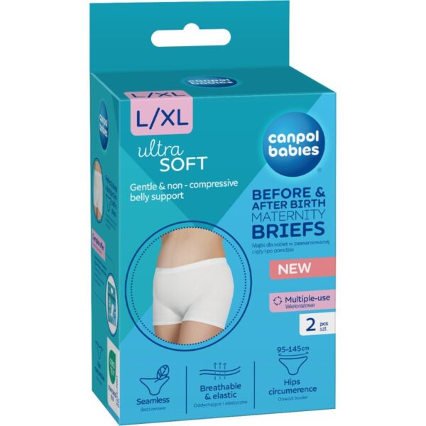 Canpol babies Maternity Briefs chiloți pentru sarcină și post-partum 2 in 1 mărime L/XL 2 buc-ro