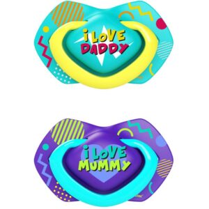 Canpol babies Neon Love B 6-18m suzetă Blue 2 buc-Țena